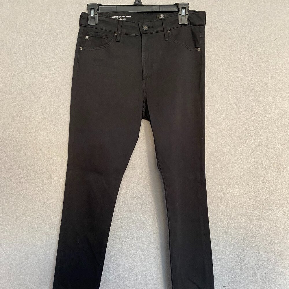AG Farrah Skinny Ankle Jeans Womens Size 27R Black Stretch Denim Made in USA